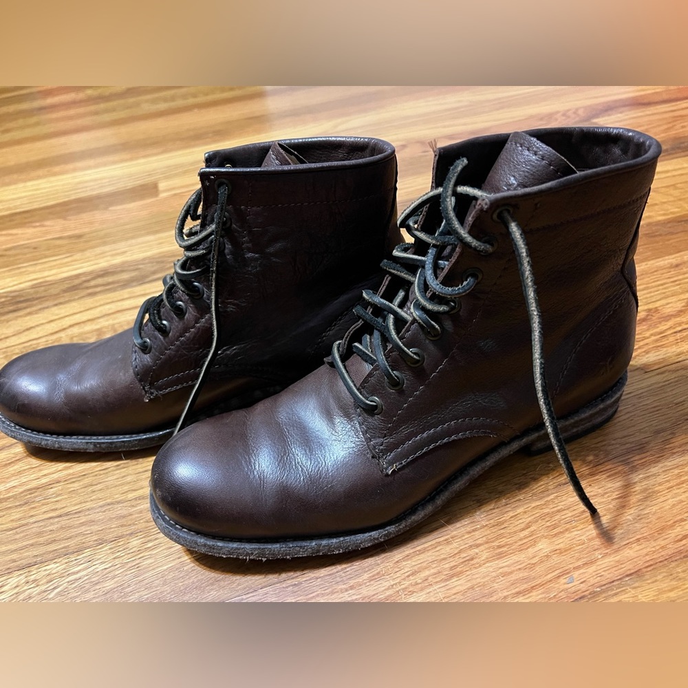 Frye lace up boots